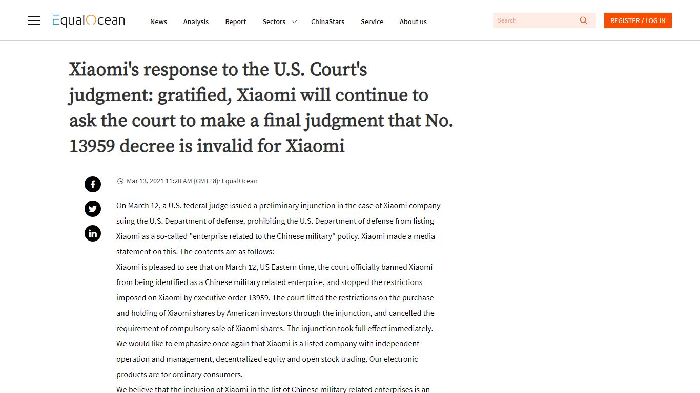 Xiaomi's response to the U.S. Court's judgment: gratified, Xiaomi will ...